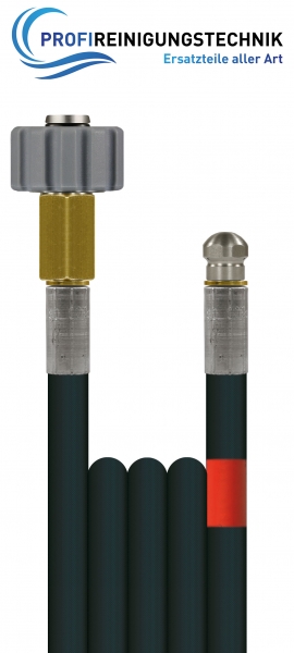 Rohrreinigungsleitung "Polya" mit Düse / Schlauch aus Kunststoff mit einer Gewebeeinlage / Nennweite 5 / 120 Bar / 20 °C / Handverschraubung - M21 : 1/8"